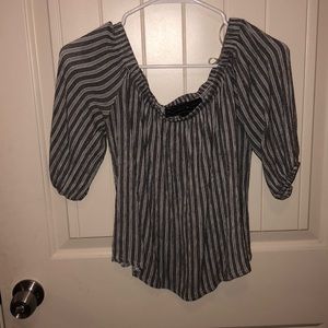 Striped Off The Shoulder Top